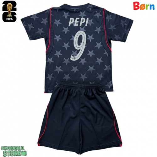 Forente stater Ricardo Pepi #9 Replika Babytøj Udebanesæt Børn VM 2026 Kortærmet (+ Korte bukser)